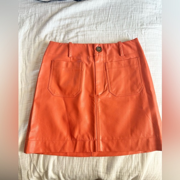 MAEVE By Anthropologie| BNWT The Colette faux leather mini skirt | size medium - Picture 5 of 9